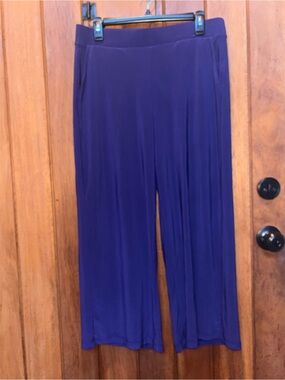 White House Black Market - Wide-Leg Pull-On Pants — Deep Royal Purple